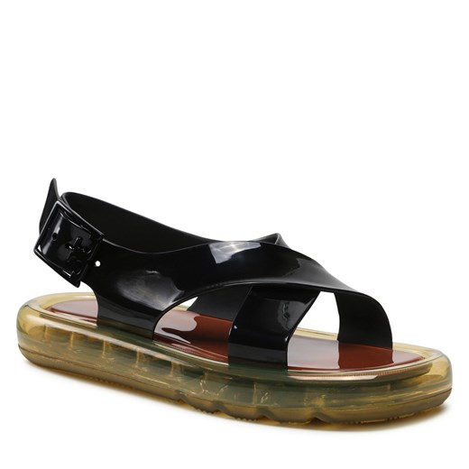 Sandały TORY BURCH - Criss Cross Bubble Jelly 87700 Perfect Black/Olive Grove Tory Burch 40 eobuwie.pl