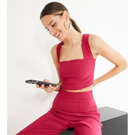 Vesper Tall – Malinowy krótki top, część zestawu-Różowy Vesper Tall 42 Asos Poland