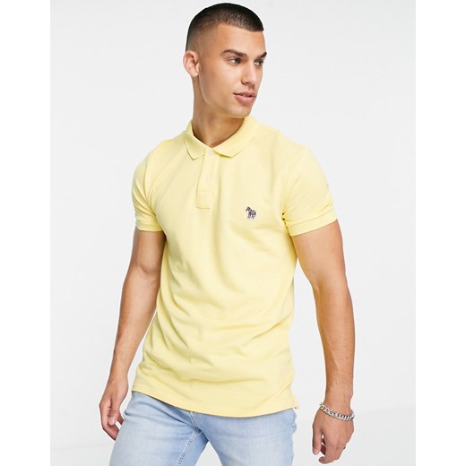 PS Paul Smith – Żółta koszulka polo z logo z zebrą-Żółty Ps Paul Smith M Asos Poland