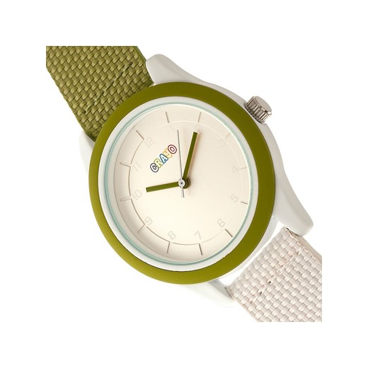 Zegarek kwarcowy "Pleasant" w kolorze biało-oliwkowo-kremowym Crayo onesize promocja Limango Polska