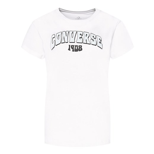 Converse T-Shirt Greetings Tee 10019572 Biały Oversize Converse M okazja MODIVO