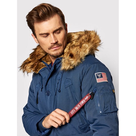 Alpha Industries Kurtka zimowa Polar 123144 Granatowy Regular Fit Alpha Industries M MODIVO okazja