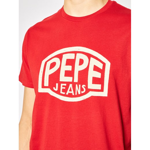 Pepe Jeans T-Shirt Earnest PM507139 Czerwony Regular Fit Pepe Jeans L wyprzedaż MODIVO