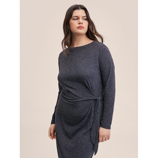 Mango Sukienka dzianinowa Fertim 27053255 Granatowy Regular Fit Mango M MODIVO