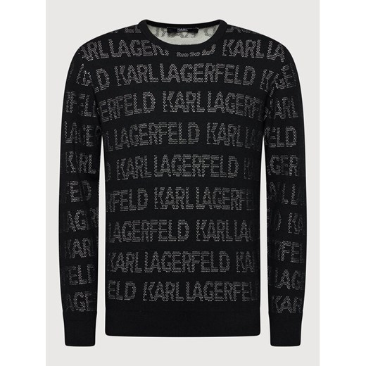 KARL LAGERFELD Sweter 655044 512305 Czarny Regular Fit Karl Lagerfeld M promocja MODIVO