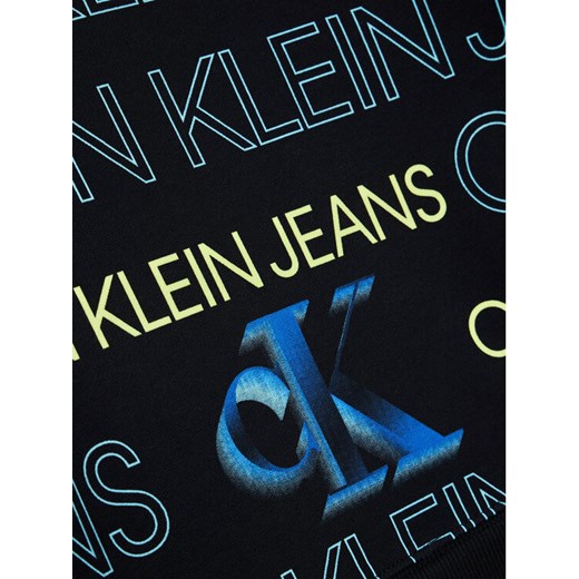 Calvin Klein Jeans Bluza Pixelated Aop IB0IB00802 Granatowy Regular Fit 14Y okazyjna cena MODIVO