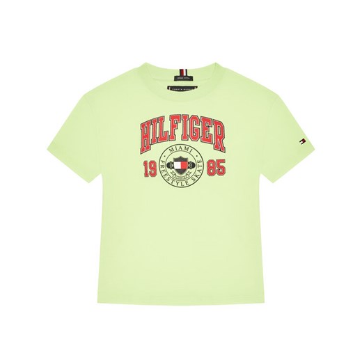 Tommy Hilfiger T-Shirt Artwork KB0KB06519 D Zielony Regular Fit Tommy Hilfiger 14Y MODIVO okazyjna cena