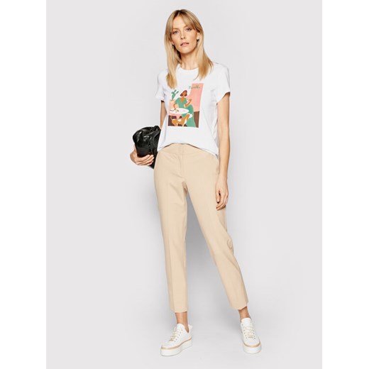Marella T-Shirt Italia 39710312200 Biały Regular Fit Marella XL wyprzedaż MODIVO