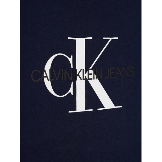 Calvin Klein Jeans T-Shirt Monogram IU0IU00068 Granatowy Regular Fit 6Y promocyjna cena MODIVO