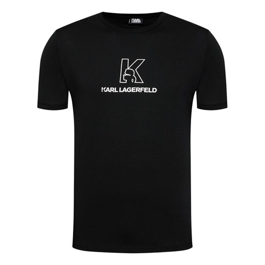 KARL LAGERFELD T-Shirt Crewneck 755048 511220 Czarny Regular Fit Karl Lagerfeld XL MODIVO promocyjna cena