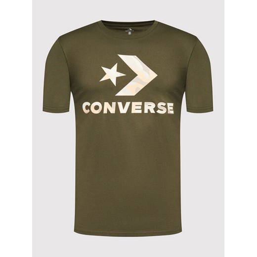 Converse T-Shirt Camo Fill Graphic 10023140-A03 Zielony Regular Fit Converse S okazja MODIVO