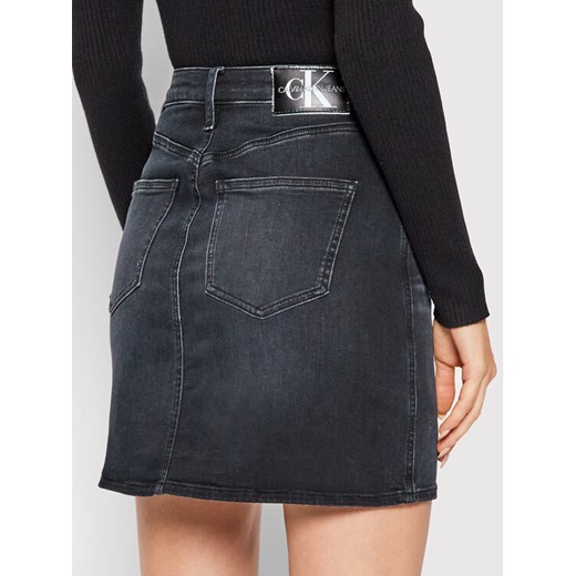 Calvin Klein Jeans Spódnica jeansowa J20J217107 Czarny Slim Fit 25 MODIVO okazja