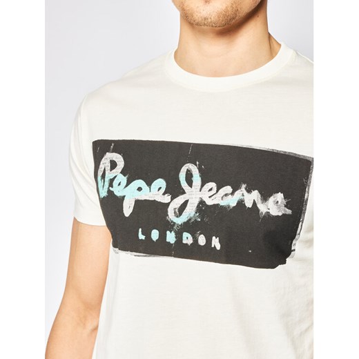 Pepe Jeans T-Shirt Poplar PM507225 Beżowy Regular Fit Pepe Jeans S okazja MODIVO