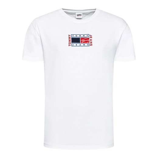 Tommy Jeans T-Shirt Tjm Timeless Flag Tee DM0DM10621 Biały Regular Fit Tommy Jeans S promocja MODIVO