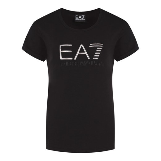 EA7 Emporio Armani T-Shirt 3HTT30 TJ12Z 1200 Czarny Regular Fit XS okazyjna cena MODIVO