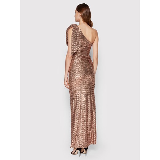 Elisabetta Franchi Sukienka wieczorowa AB-164-22E2-V580 Złoty Slim Fit Elisabetta Franchi 44 MODIVO