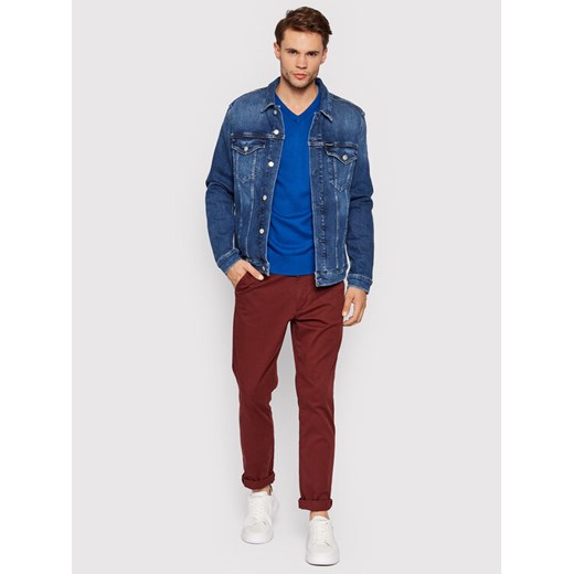 Calvin Klein Jeans Kurtka jeansowa J30J319049 Niebieski Slim Fit M okazyjna cena MODIVO