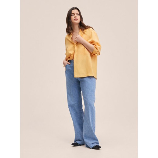 Mango Koszula Limone 27075767 Pomarańczowy Oversize Mango XL MODIVO