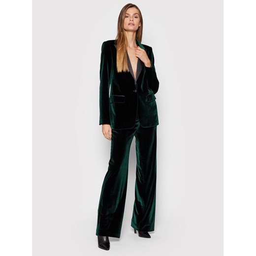 KARL LAGERFELD Spodnie materiałowe Velvet 216W1003 Zielony RegularFit Karl Lagerfeld 40 MODIVO wyprzedaż