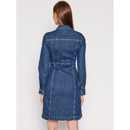 Pepe Jeans Sukienka jeansowa Lacey PL952967 Granatowy Slim Fit Pepe Jeans XS okazja MODIVO