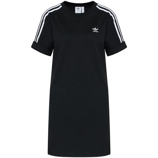 adidas Sukienka codzienna adicolor Classics Roll-Up GN2777 Czarny Relaxed Fit 14A wyprzedaż MODIVO