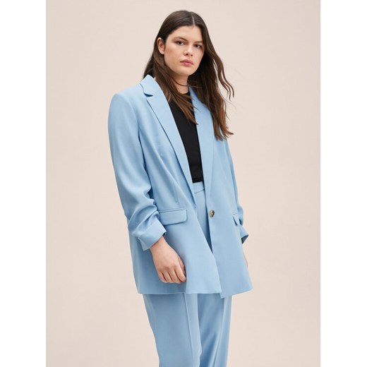 Mango Spodnie materiałowe Semiflu 27083262 Niebieski Regular Fit Mango XL MODIVO