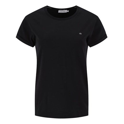 Calvin Klein T-Shirt Turn Up K20K201982 Czarny Regular Fit Calvin Klein XS okazyjna cena MODIVO