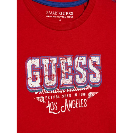 Guess T-Shirt L2RI11 K8HM0 Czerwony Regular Fit Guess 7Y MODIVO