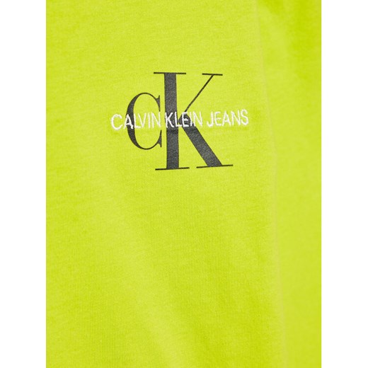 Calvin Klein Jeans Bluzka Chest Monogram IB0IB00613 Zielony Regular Fit 12Y MODIVO wyprzedaż