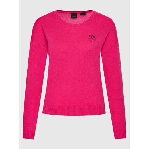 Pinko Sweter Frisbee AI2122 BLK01 1G167S Y774 Różowy Regular Fit Pinko XS okazyjna cena MODIVO