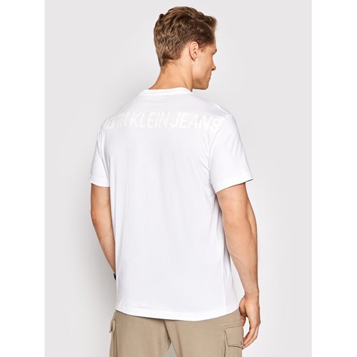 Calvin Klein Jeans T-Shirt J30J317499 Biały Regular Fit XL wyprzedaż MODIVO