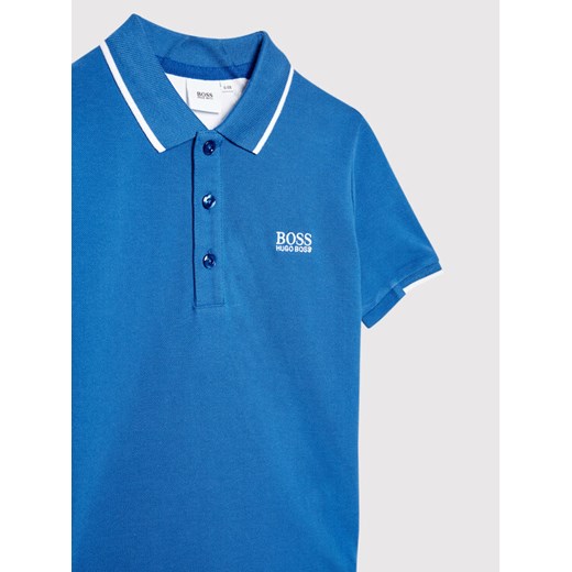 Boss Polo J25N49 S Niebieski Regular Fit 6Y MODIVO