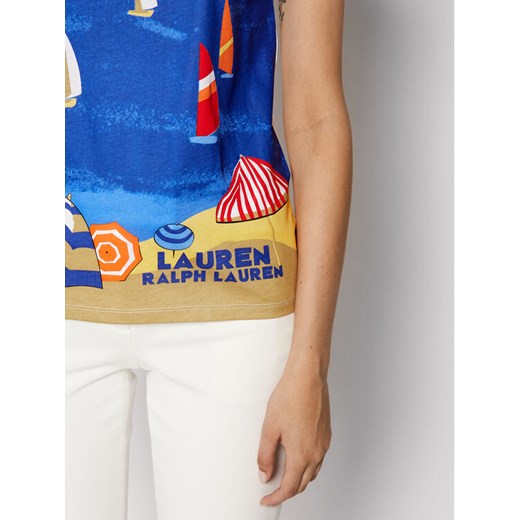 Lauren Ralph Lauren T-Shirt Ssl 200837689001 Biały Regular Fit XS wyprzedaż MODIVO