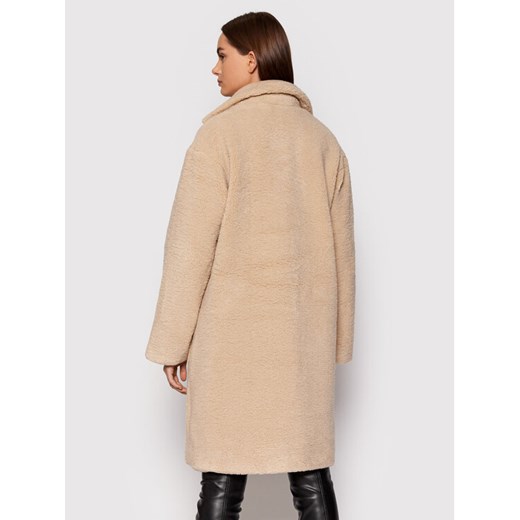 Selected Femme Kożuch New Nanna Teddy 16079406 Beżowy Oversize Selected Femme 42 okazja MODIVO