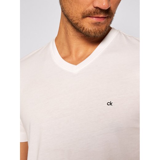 Calvin Klein T-Shirt Logo Embroidery K10K103672 Biały Regular Fit Calvin Klein XXL MODIVO