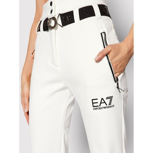 EA7 Emporio Armani Spodnie dresowe 6KTP03 TN8HZ 1150 Biały Regular Fit L okazja MODIVO