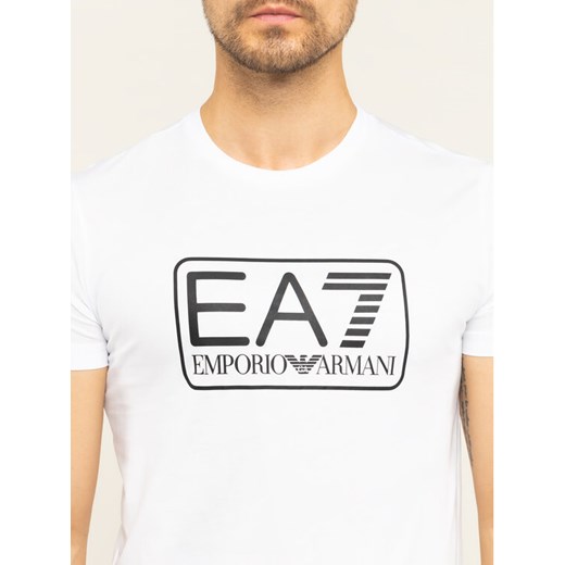 EA7 Emporio Armani T-Shirt 8NPT10 PJNQZ 1100 Biały Regular Fit XL MODIVO wyprzedaż