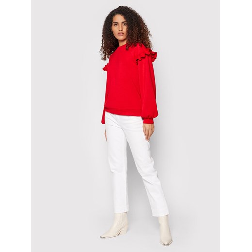 Vila Bluza Sif 14067685 Czerwony Relaxed Fit Vila M okazja MODIVO