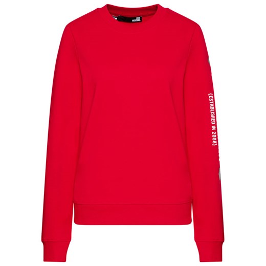 LOVE MOSCHINO Bluza W630219E 2180 Czerwony Regular Fit Love Moschino 40 wyprzedaż MODIVO