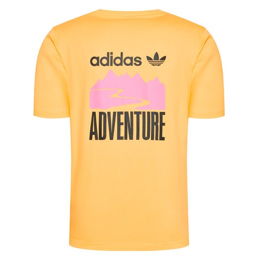 adidas T-Shirt Adventure Mountain Back Print GN2349 Pomarańczowy Regular Fit L promocja MODIVO