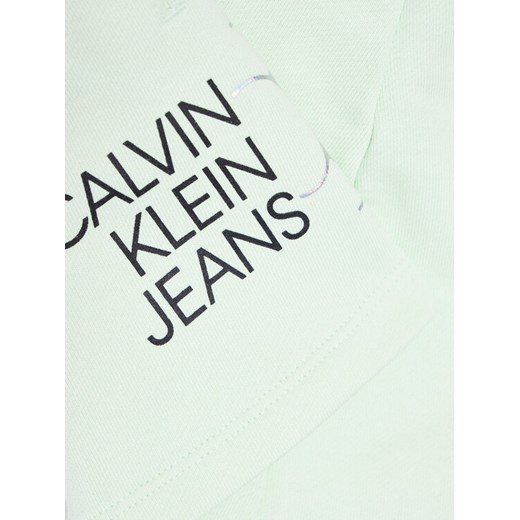 Calvin Klein Jeans Spódnica Hybrid Logo IG0IG00990 Zielony Regular Fit 8Y okazyjna cena MODIVO
