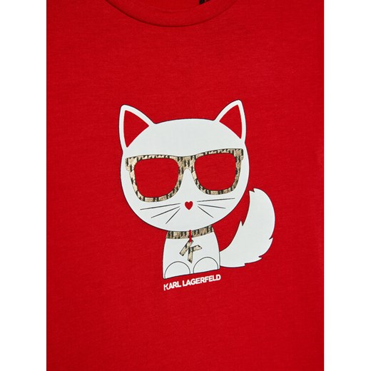 KARL LAGERFELD T-Shirt Z15353 S Czerwony Regular Fit Karl Lagerfeld 12Y MODIVO