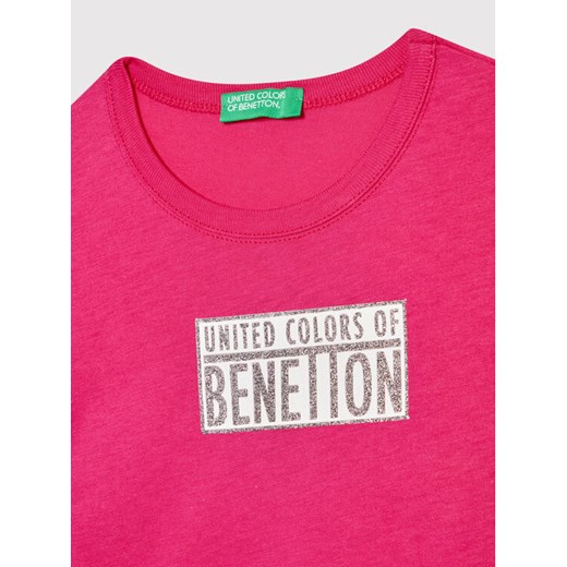 United Colors Of Benetton T-Shirt 3I1XC101Q Różowy Regular Fit United Colors Of Benetton 130 MODIVO