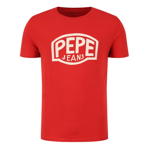 Pepe Jeans T-Shirt Earnest PM507139 Czerwony Regular Fit Pepe Jeans S okazyjna cena MODIVO