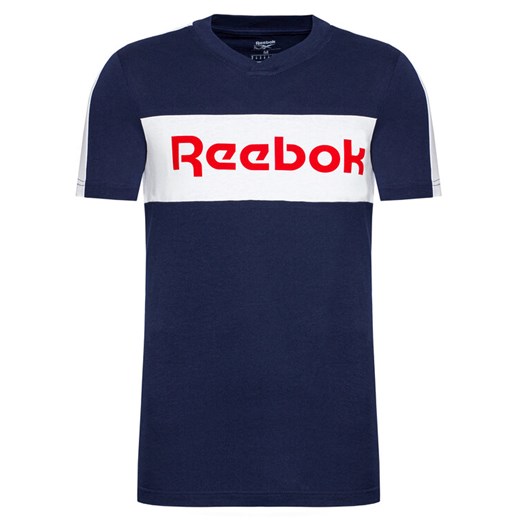 Reebok T-Shirt Training Essentials Linear Logo Graphic GI8560 Granatowy Slim Fit Reebok S wyprzedaż MODIVO