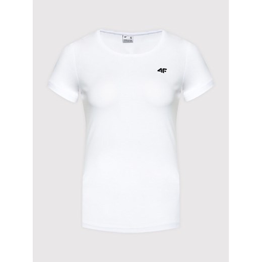 4F T-Shirt NOSH4-TSD001 Biały Regular Fit XL MODIVO