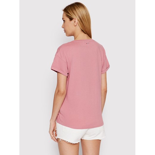 Napapijri T-Shirt Serber N0YIXM Różowy Regular Fit Napapijri L MODIVO okazja