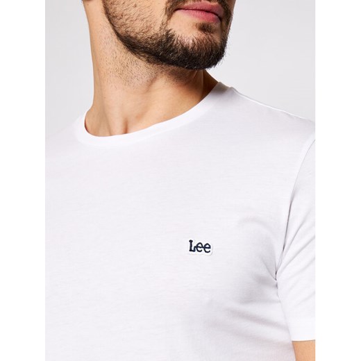 Lee T-Shirt SS Patch Logo Tee L60UFQ12 Biały Regular Fit Lee XXL okazja MODIVO
