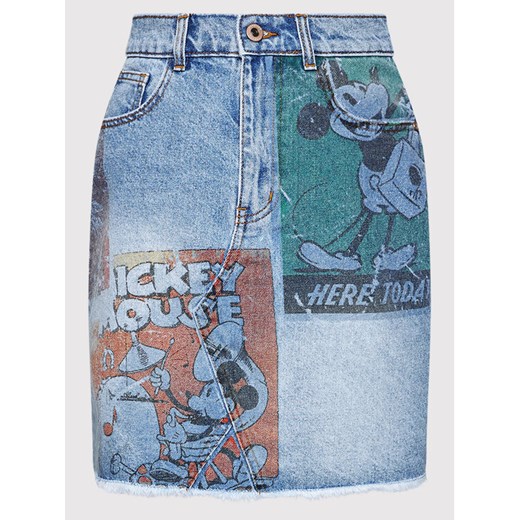 Desigual Spódnica jeansowa India 21WWFD07 Niebieski Slim Fit Desigual 38 MODIVO okazyjna cena