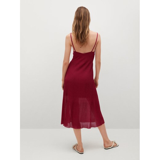 Mango Sukienka dzianinowa Baute 17070158 Bordowy Regular Fit Mango M wyprzedaż MODIVO